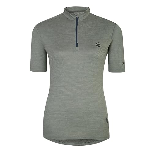 Dare 2b Womens Pedal Through It Reflective Cycling Jersey with Sweat Wick Odour Control Technology, 3 Pockets in Back - Perfect Activewear for Working Out, Gym & Yoga