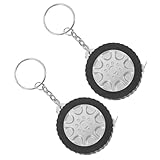 [OSOLADY] 2個入り ミニ巻尺キーホルダー 伸縮式巻尺キーホルダー 1メートル 軽量で持ち運びに便利 家庭 オフィス 建設用