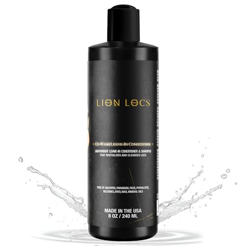 Lion Locs Shampoo and Conditioner for Dreads, Sisterlocks, Locks, & Dreadlocks | Lightweight Vegan Co Wash (8oz)