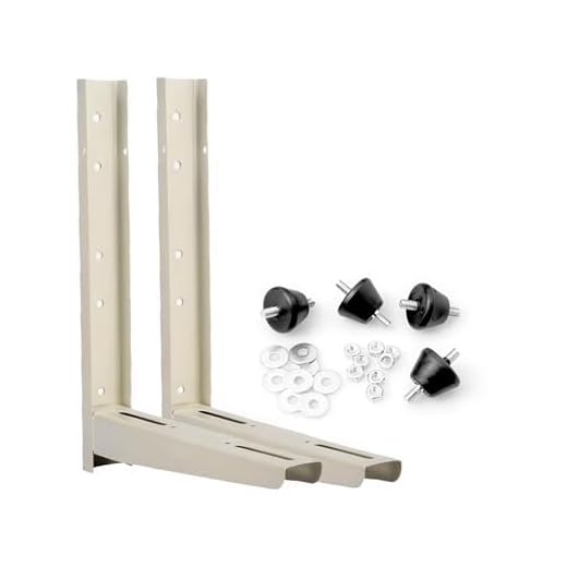 CABLEPELADO - Juego de Soporte Exterior para Unidad de Aire Acondicionado 450x450x55x1,5 mm – Estructura Soldada de Alta Resistencia para Montaje en Pared - Pack antivibradores