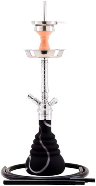 Made in Germany Hookah Heavy Metal Stainless Steel Brass Glass German Shisha Black/Chrome