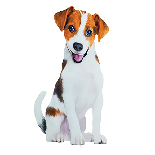 Realistischer Jack Russel Terrier Gartenstecker | für Höfe und Rasen | Eisen | dekorative Wohnkultur Cover