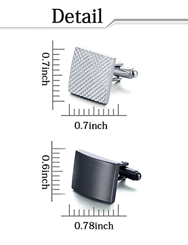 Set 6 pares mancuernillas clásicas para hombre miniatura 2