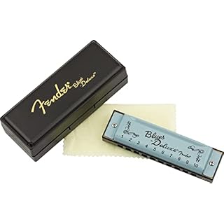 Fender Blues Harmonica Deluxe Touche de Do Bleu Daphné - Les Beatles, Paul McCartney, John Lennon, RIngo Starr, George Harrison