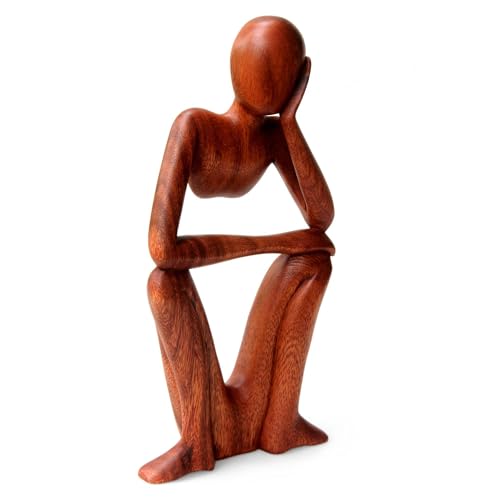 Escultura de Madera Artesanal Moderna Abstracta 11.75in H miniatura 2