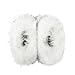 MAIJED White Fur Boots for Women Fluffy Furry Short Snow Boots Fashion Fuzzy Mid-Calf Warm Boots Outdoor Flat Shoes