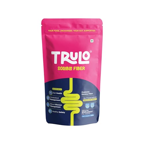 Image of Trulo Prebiotic Fiber Supplement Powder - Sunfiber PHGG | Supports Gut Health, Digestion, Blood Sugar & Cholesterol | Diabetic Friendly | Gluten-Free, Low GI - 120g