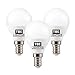 Price comparison product image TBE Lighting LED P45 Golf Ball Bulbs - Pack of 3 - E14 / SES / Small Edison Screw Base - 5w - Warm White 3000K - 450 Lumens