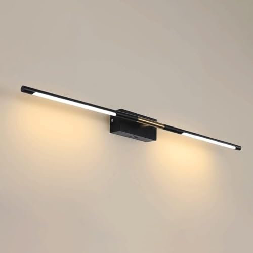 Applique murale LED linéaire noire MODERA GOLLES pour salon et chambre