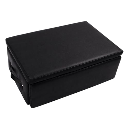Zxpjkyu Pilates Reformer Box Multipurpose Board Attachment Core Training Foldable PU Leather Crafted Sturdy Structure Suitable for Yoga Studios Pilates Workou, Black