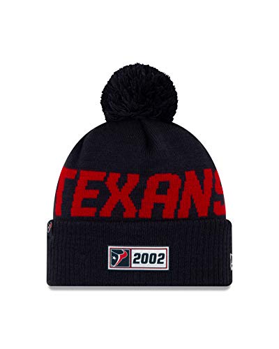 Bonnet NFL Houston Texans New Era 2019 Sideline chaud pour éviter les coups de froid