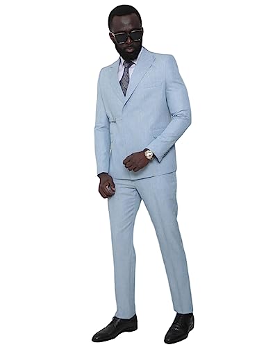 Costume deux pièces homme solide à revers en pointe Kromoc