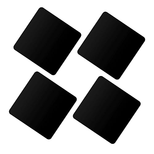 4 Pezzi Di Fondale Fotografico Riflettente Piastre A Specchio in 15x15 Cm Decorazioni Per Gioielli E Fotografia Nere acrilico