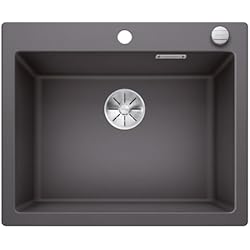 Fregadero Roca Blanco Blanco 523687 PLEON 6 SILGRANIT PuraDur con Mando a Distancia de Drenaje, Roca, Color Gris, 60 cm Unterschrank