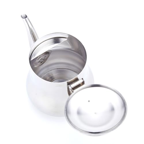 SANQIAHOME Kleine Teekanne aus Edelstahl (Silber, 570 ml) – Bild 5