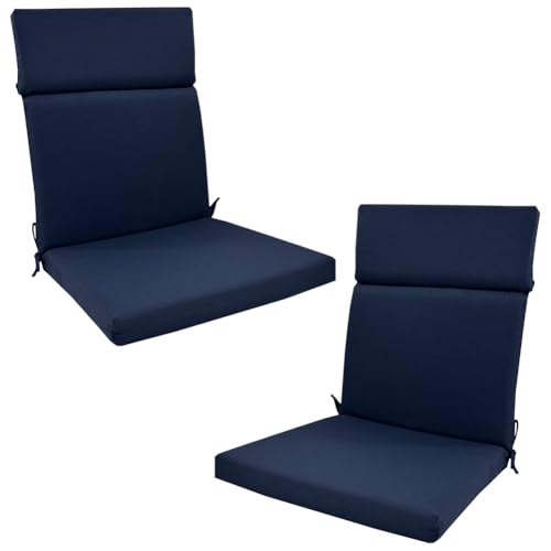 Coussins pour chaise de jardin imperméables dossier haut pour relaxer sur la terrasse en été