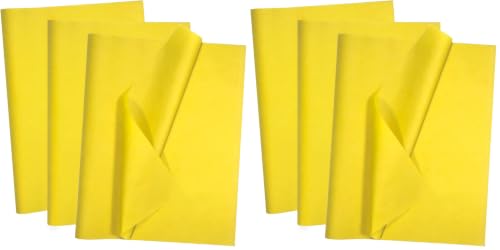 Image of 100 Sheets Yellow Tissue Paper Artdly 14 x 20 Inches Yellow Wrapping Paper Bulk for Weddings Birthday DIY Project Christmas (Pack of 2)