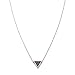 Produktbild KERBHOLZ - Holzschmuck Damen - Triangle Necklace - Halskette mit dreieckigem Anhänger aus echtem Holz für Frauen - größenverstellbare Edelstahl Kette - Kettenlänge 38cm + 5cm
