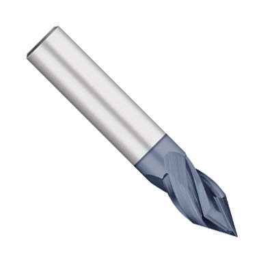 Kodiak Cutting Tools KODIAK242837 USA Made Solid Carbide Drill Mill, 4 Flutes, 60 Degree, AlTiN Coated, 3/8" Diameter, 3/8" Shank, 1" Length of Cut, 2-1/2" Overall Length