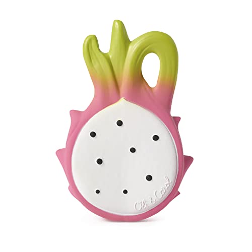 Oli & Carol - Mordedor para bebé de caucho natural - Regalo para bebé 0 3 6 meses, 1 año - Fucsia the Dragonfruit Oli & Carol - Mordedor para bebé de caucho natural - Regalo para bebé 0 3 6 meses, 1 año - Fucsia the Dragonfruit