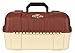 Flambeau Outdoors 2059 Hip Roof 7-Tray Fishing Tackle Box - Large Portable All-Weather Fishing Lure Organizer, 61 Compartments, Maroon/Tan