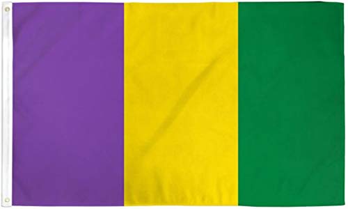 Mardi Gras Plain Flag - 3x5ft Poly - Perfect for parties home decor classrooms events!