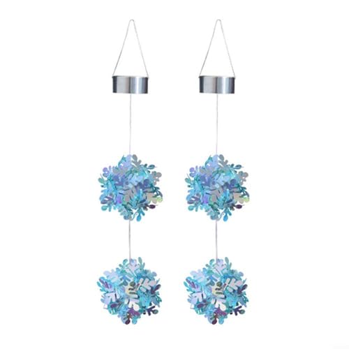 Snowchecking Blaue Solar Schneeflocken Hängelampen