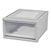 IRIS Stackable Storage Drawer, 7.75 Gal, 15.75" X 19.62" X 9", Gray/Translucent Frost
