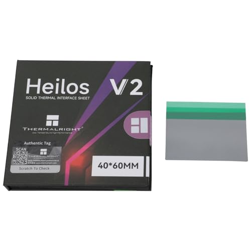 Thermalright - Hoja de interfaz térmica sólida V2 (40 x 60 mm) almohadilla térmica con material de cambio de fase, duradera, no conductora para refrigeración de CPU, GPU y electrónica