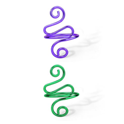 Vodolo Crochet Ring,2PCS Green Adjustable Yarn Tension Ring for Crocheting Peacock Shape Knitting Loop Open Finger Ring for Mother Grandma Thanksgiving Presents Finger Yarn Guide Crochet Accessories