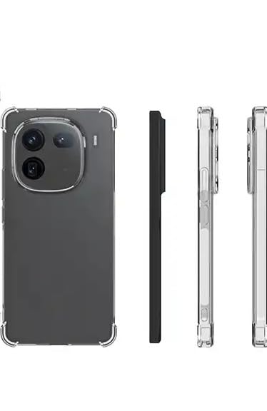 Image of Case for iQOO 12 Case, Crystal Clear Case ipaky Slim Anti Scratch TPU Shockproof Protective Phone Cases Cover for iQOO 12 - Transparent