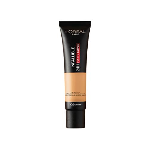 Image of L'Oreal Paris Infallible 24H Matte Cover Foundation, 106 Sun Beige, 35ml