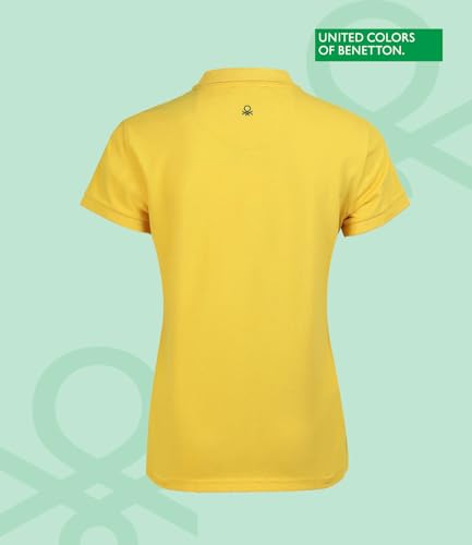 Image of United Colors of Benetton Shirt for Women | Womens Stylish Tees | Plain Stylish Regular Fit Polo T-Shirt | Collar Tshirt | T-Shirt | Women's Tshirt