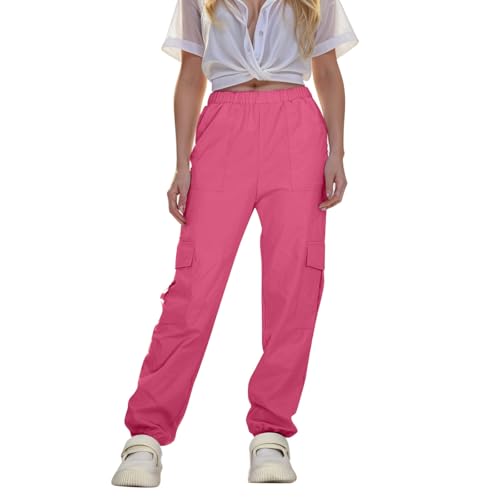 Girls Cargo Jogger Pants Elastic Waist Casual Comfortable Stylish Durable Soft Breathable Outdoor Play Active