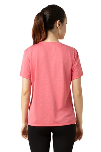 Image of Van Heusen Women's Polyester Relaxed Fit Pro Active Anti Bacterial Sports T Shirt - Relax Fit, Round Neck, Short Sleeve