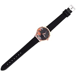 Veemoon Damen Armbanduhr mit PU Lederarmband