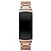 Maxjoy Compatible with Samsung Gear Fit 2 Band,Watch Bands Premium Stainless Steel Bracelet Metal Watch Strap with Magnet Clasp Replacement for Samsung Gear Fit2 SM-R360 Smart Watch,Rose Gold