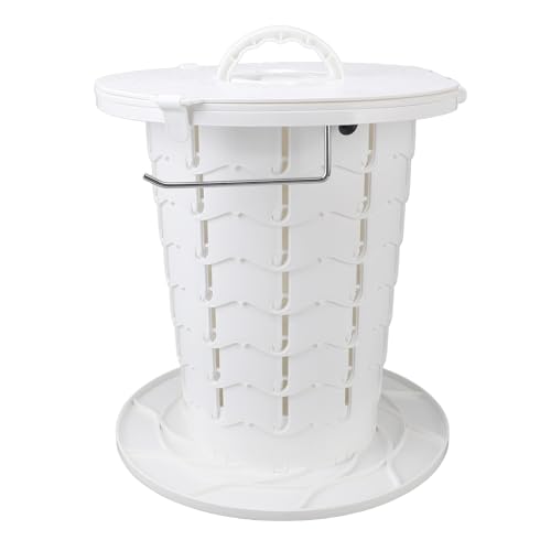 Hamwesh Portable Toilet, 7 Level Height Adjustable 330.7lb Load Camping Toilet, Travel with Paper Hook for Camping Hiking Car Boat Beach Adults Kids