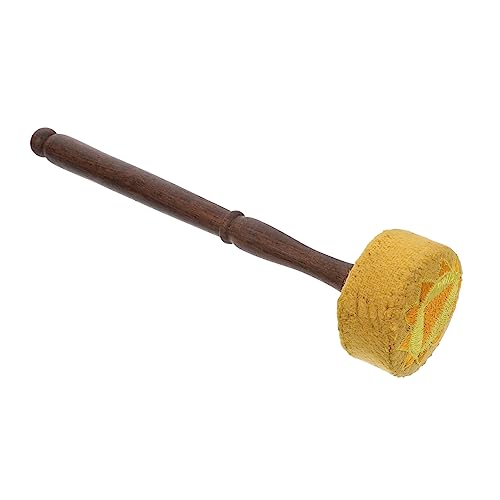 ULDIGI 1Pc Portable Singing Bowl Mallet Wooden Practical Stick for Meditation Sound Therapy Yellow Rod for Yoga Relaxation
