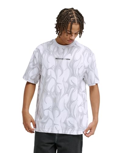 DC Shoes DC Liquid Fuego - Camiseta de Manga Corta - Hombre - Blanco