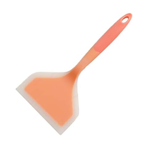 Gofeibao Spatulas Spatula Non Stick Spatula Cooking Spatula Baking Large Spatula Silicon Spatula Heat Resistant Spatula Silicone Spatulas For Cooking orange Cover