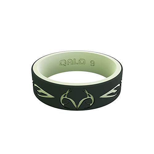QALO Women's Evergreen/Moss Realtree Tail Feather Strata Ring Size 072