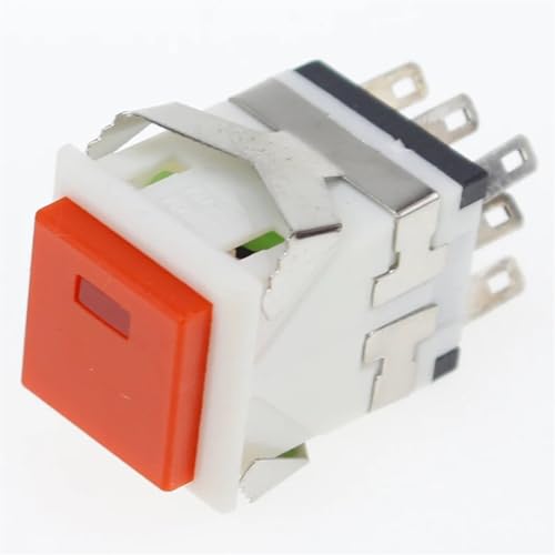 Interruptor de botón de 3A 250V con luz LED verde para paneles de control eléctricos 3