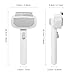 MoeSoce Cat Brush for Shedding, 2-in-1 Deshedding Brush & Dematting Comb for Long Haired Cats and Dogs, Slicker Brush for Dogs Effectively Removes Matted Fur & Tangles, White