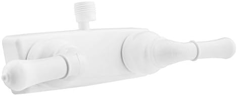 Dura Faucet (DF-SA100C-WT RV/Motorhome Shower Faucet Valve Diverter with Easy Turn Handles (White)