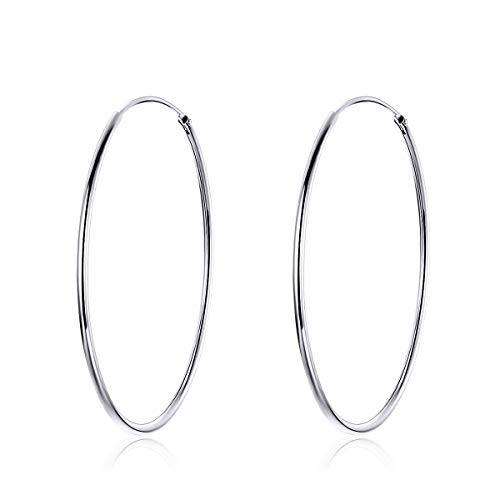 Boucles d'oreilles en argent 925 de 39mm : légèreté pour oreilles sensibles