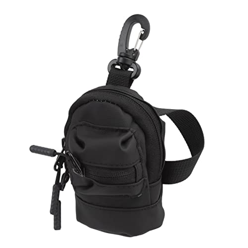 Fydun Key Case Purse, Mini Purse Bag Key Storage Accessories Cute Portable Cash Pouch Purses Pouches Wallet Holder with Chain Data Cable Accessories Storage Bag Black (Black)3