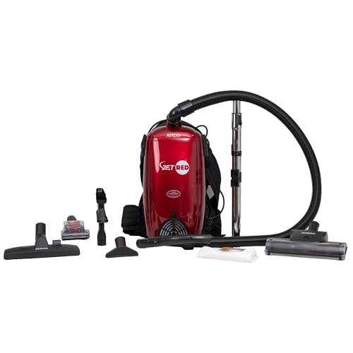Atrix Jet Red HEPA Backpack Vacuum