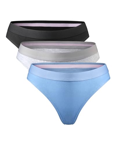 Strings en coton bio DANISH ENDURANCE pour femme lot de 3 sous-vêtements confortables
