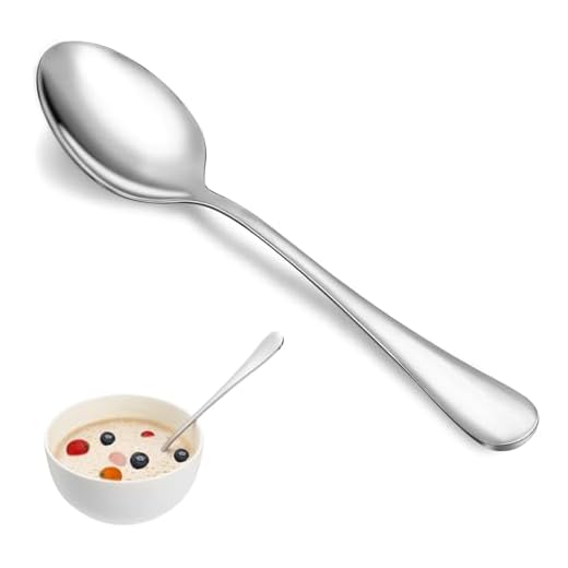 Dinner Spoon Set,16 Pcs 7.3" Tablespoons,Premium Food Grade 18/10 Stainless Steel Spoons,Durable Metal Spoons,Tablespoon,Silverware Spoons Only,Mirror Finish & Dishwasher Safe,Use for Home,Restaurant